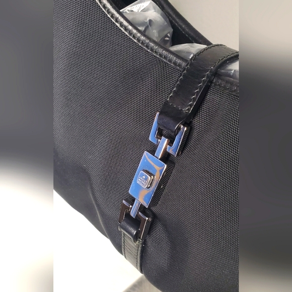 🔥Host Pick!🔥GUCCI Jackie black Canvas/Leather - shoulder Bag - Vintage🔥🔥🔥🔥 - Picture 5 of 14